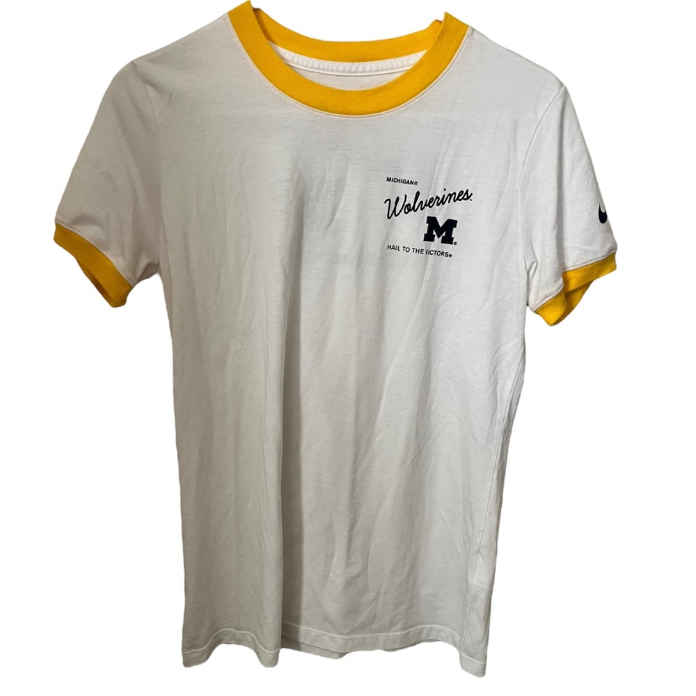 NIKE WOMEN’S UNIVERSITY OF MICHIGAN RINGER TEE  SIZE SMALL